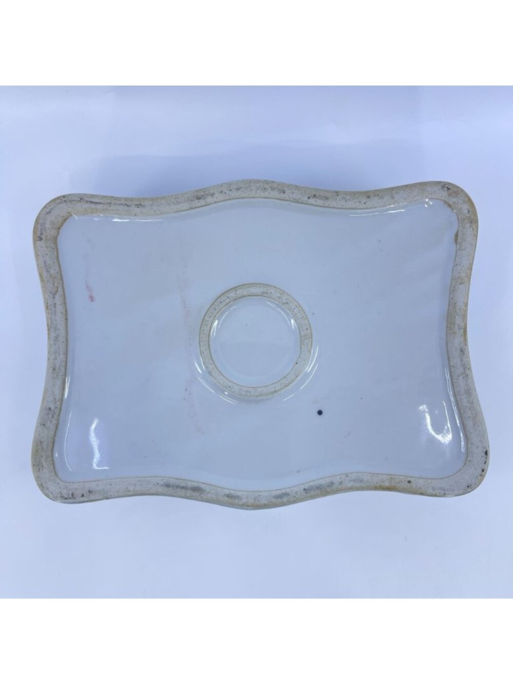 vintage blue & white ceramic trinket box with floral design chinoiserie keepsake - Picture 7 of 8